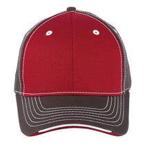 Paramount Apparel Cardinal/Charcoal Cotton Twill Cap
