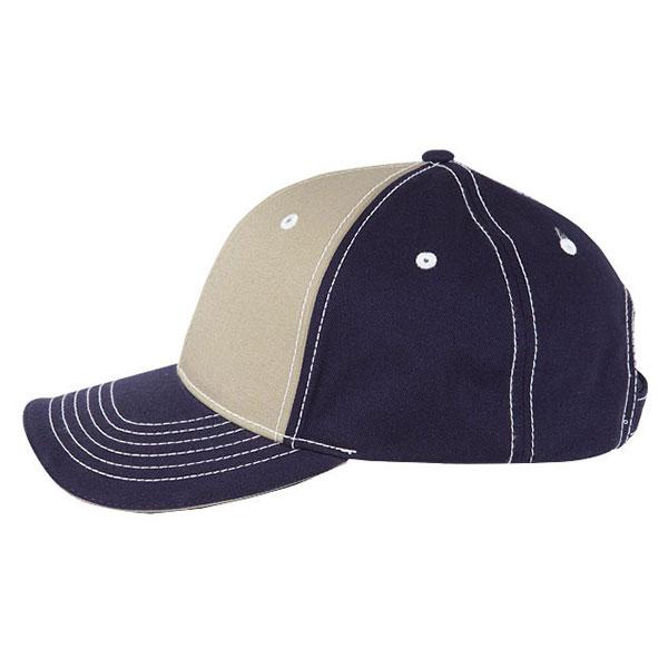 Paramount Apparel Khaki/Navy Cotton Twill Cap