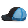 Paramount Apparel Black/Neon Blue Neon Mesh Back Cap