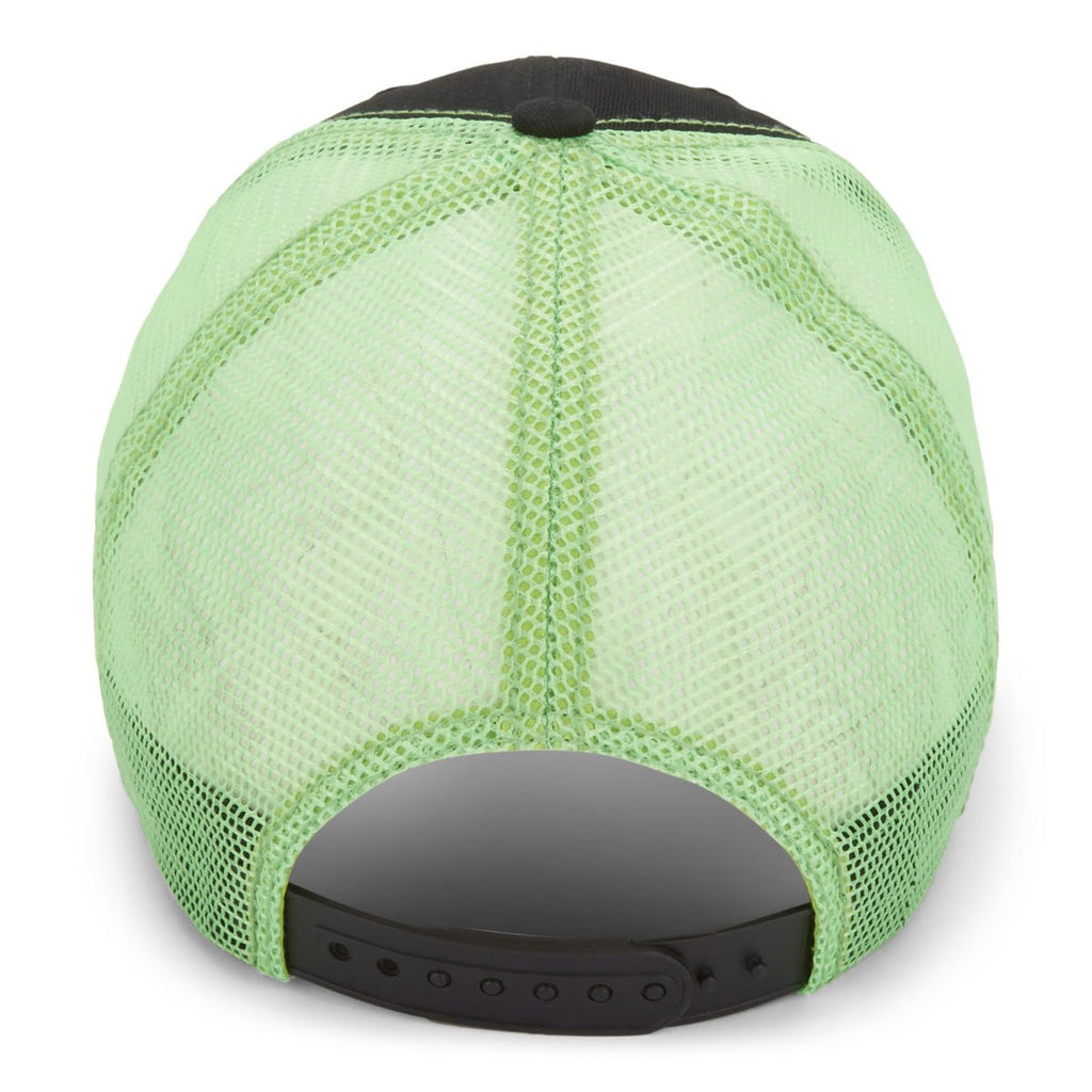 Paramount Apparel Black/Neon Green Neon Mesh Back Cap