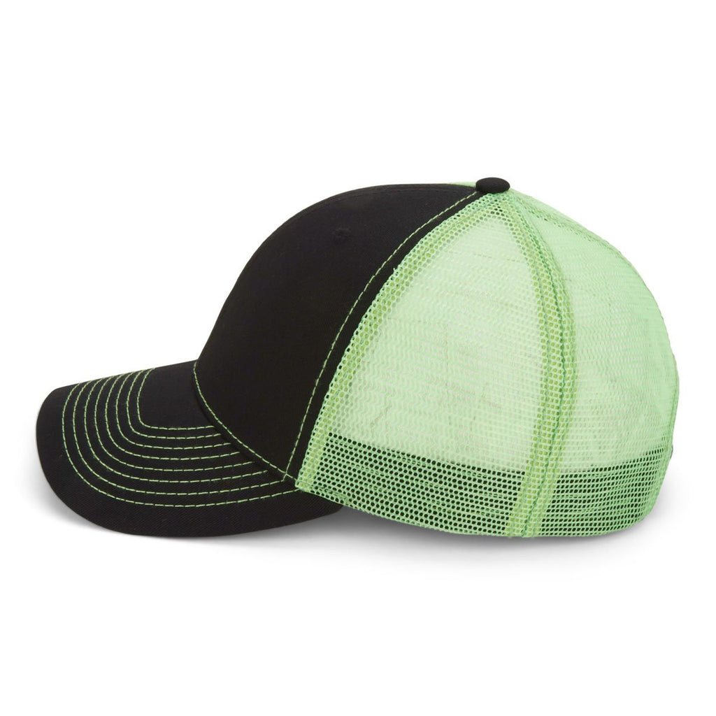 Paramount Apparel Black/Neon Green Neon Mesh Back Cap