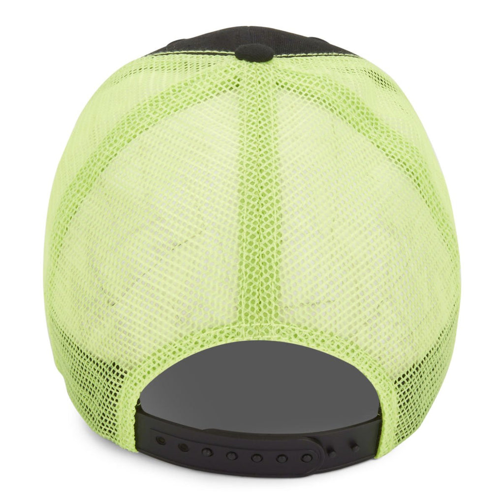 Paramount Apparel Black/Neon Yellow Neon Mesh Back Cap