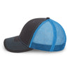 Paramount Apparel Charcoal/Neon Blue Neon Mesh Back Cap