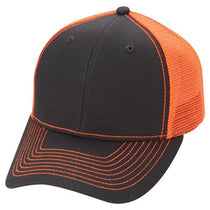 Paramount Apparel Charcoal/Neon Orange Neon Mesh Back Cap
