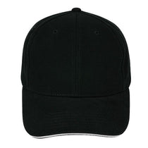 Paramount Apparel Black/Silver Contrasting Sandwich Visor Brushed Twill Cap