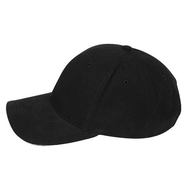 Paramount Apparel Black/Silver Contrasting Sandwich Visor Brushed Twill Cap