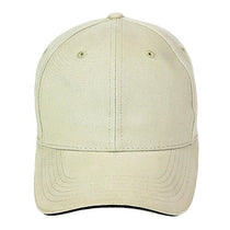 Paramount Apparel Khaki/Black Contrasting Sandwich Visor Brushed Twill Cap