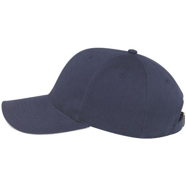 Paramount Apparel Navy/Khaki Contrasting Sandwich Visor Brushed Twill Cap