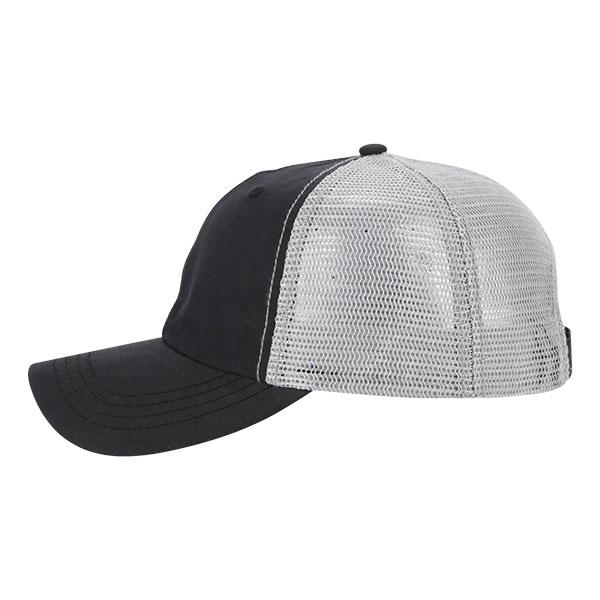 Paramount Apparel Black/Silver Wax Cloth Mesh Cap