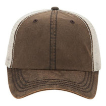 Paramount Apparel Brown/Ivory Wax Cloth Mesh Cap
