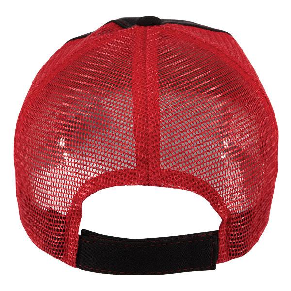 Paramount Apparel Black/Red Caps 101 Two-Tone Mesh Back Cap