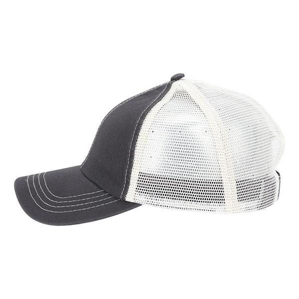 Paramount Apparel Grey/Ivory Caps 101 Two-Tone Mesh Back Cap