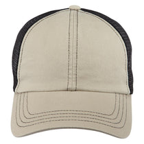 Paramount Apparel Light Khaki/Black Caps 101 Two-Tone Mesh Back Cap