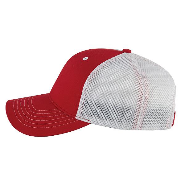 Paramount Apparel Red/White Structured Cotton Twill Cap