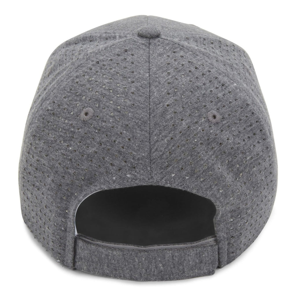 Paramount Apparel Charcoal Heather Perforated Jersey Cap