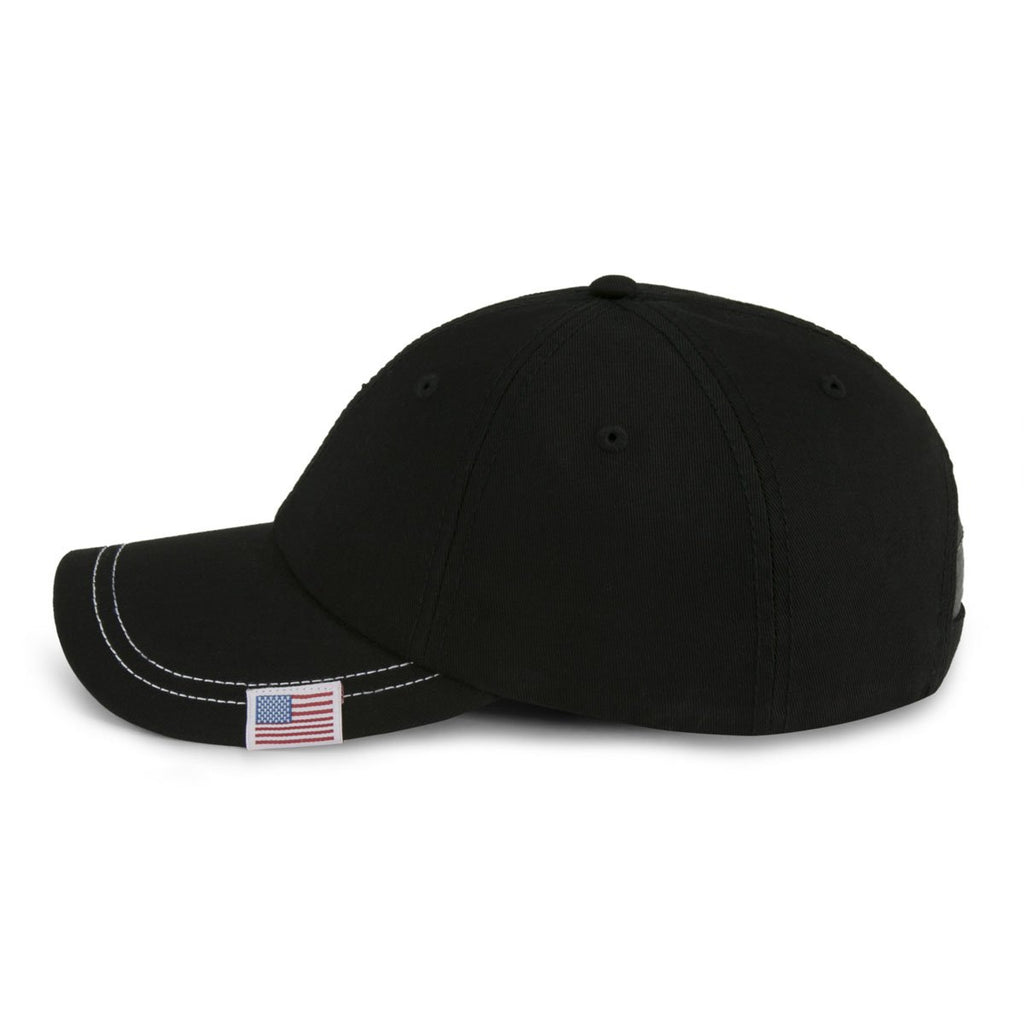 Paramount Apparel Black Patriotic Garment Washed Cap