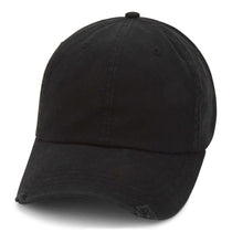 Paramount Apparel Black Distressed Cap