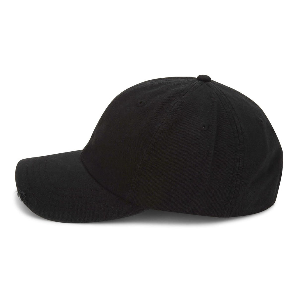 Paramount Apparel Black Distressed Cap