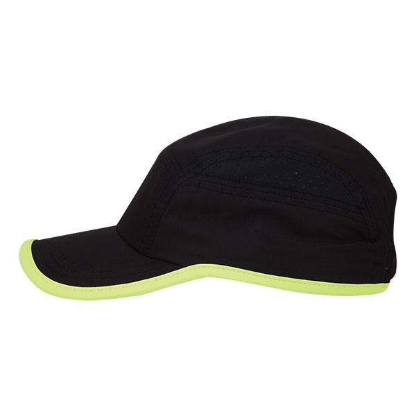 Paramount Apparel Black/Fluorescent Yellow Performance Runner Cap