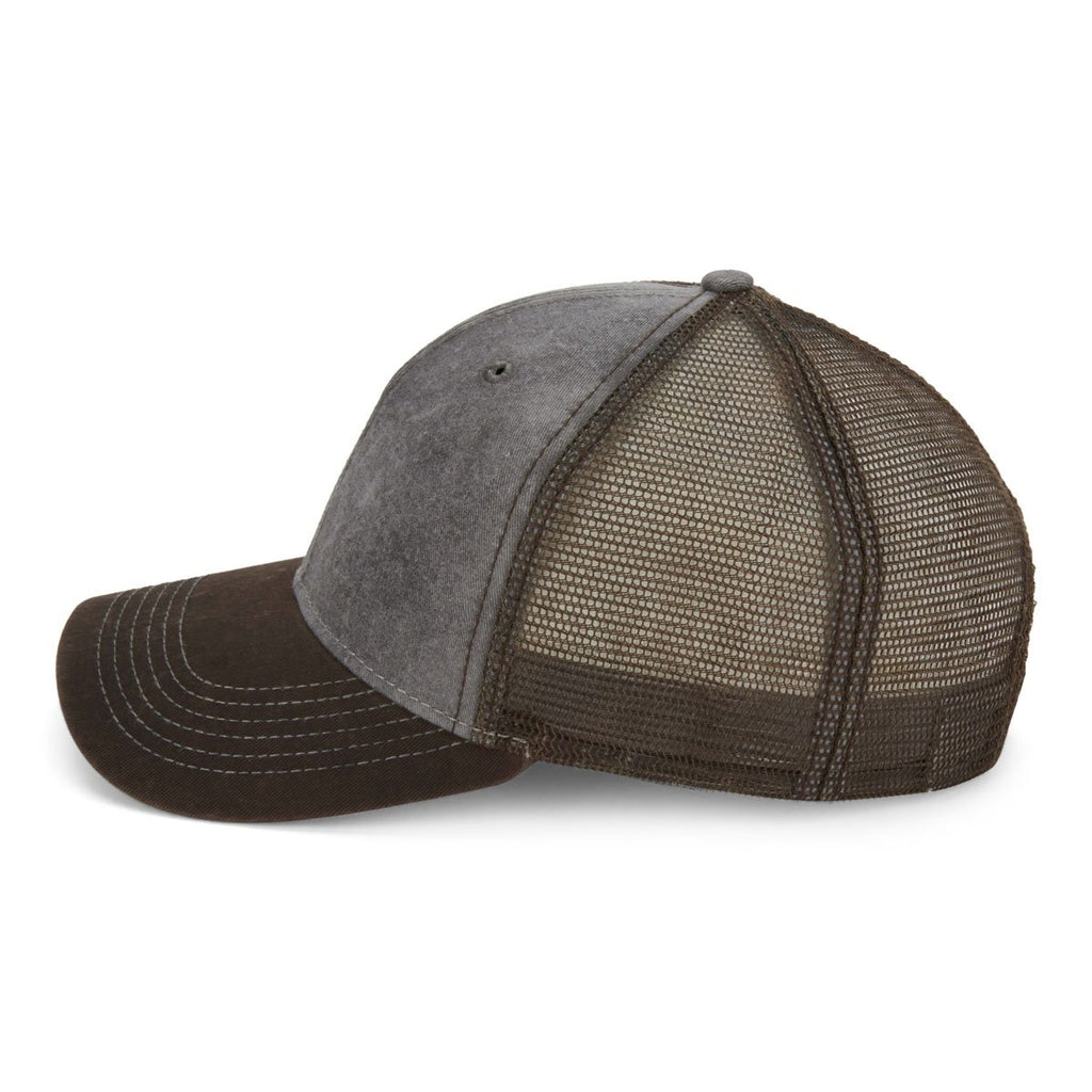 Paramount Apparel Grey/Cigar Dirty Washed Mesh Cap