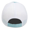 Paramount Apparel Aqua/White Chambray Linen Fine Mesh Cap
