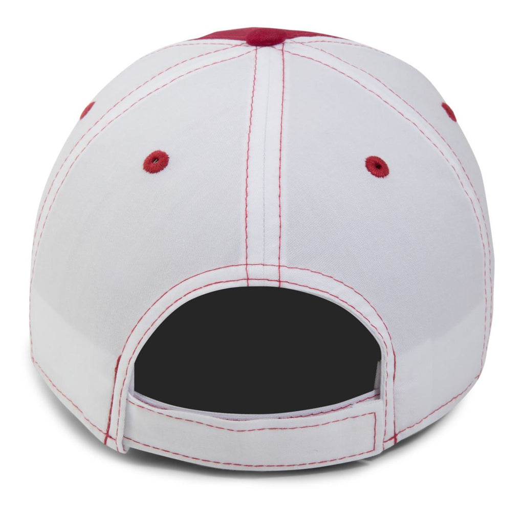 Paramount Apparel Red/White Premium Lightweight Two-Tone Cap