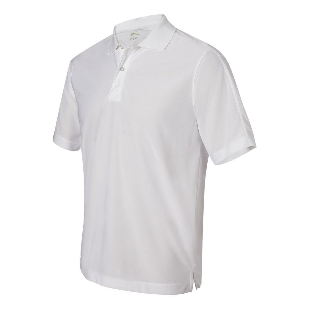 IZOD Men's White Performance Poly Pique Polo
