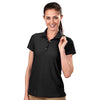 IZOD Women's Black Performance Poly Pique Polo