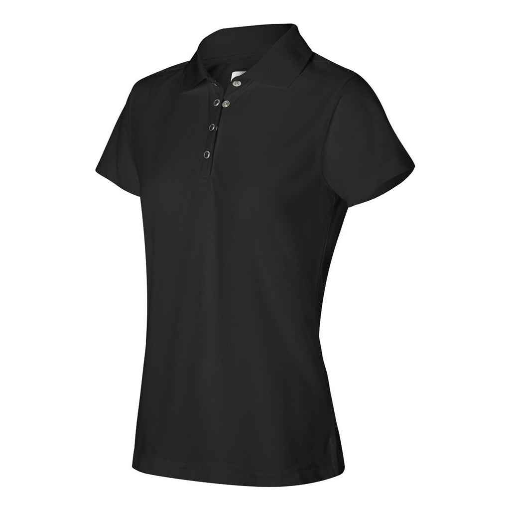 IZOD Women's Black Performance Poly Pique Polo