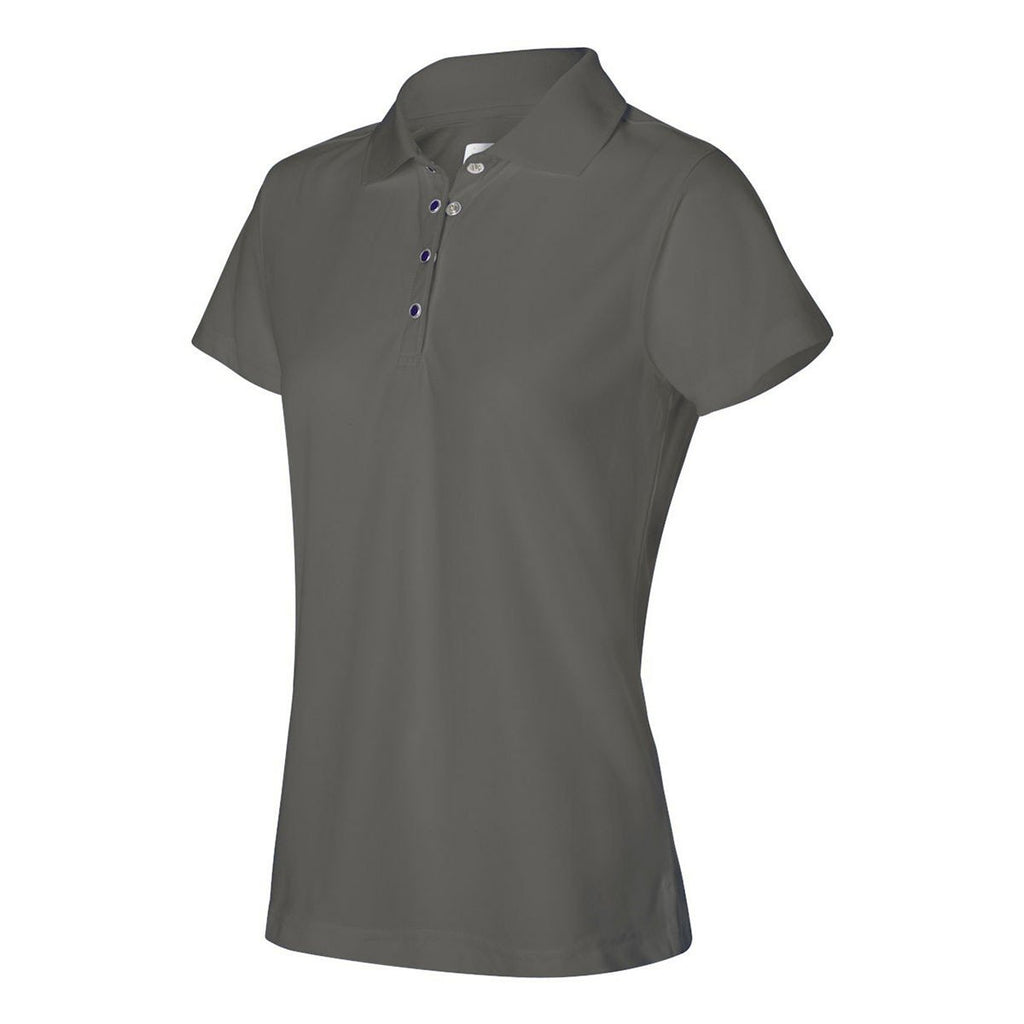 IZOD Women's Charcoal Grey Performance Poly Pique Polo