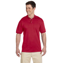 Jerzees Men's True Red 6.1 Oz. Heavyweight Cotton Jersey Polo