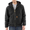 Carhartt Men's Black Quilted Flannel Lined Sandstone Active Jacket