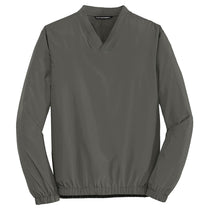 Port Authority Men's Grey Steel Zephyr V-Neck Pullover