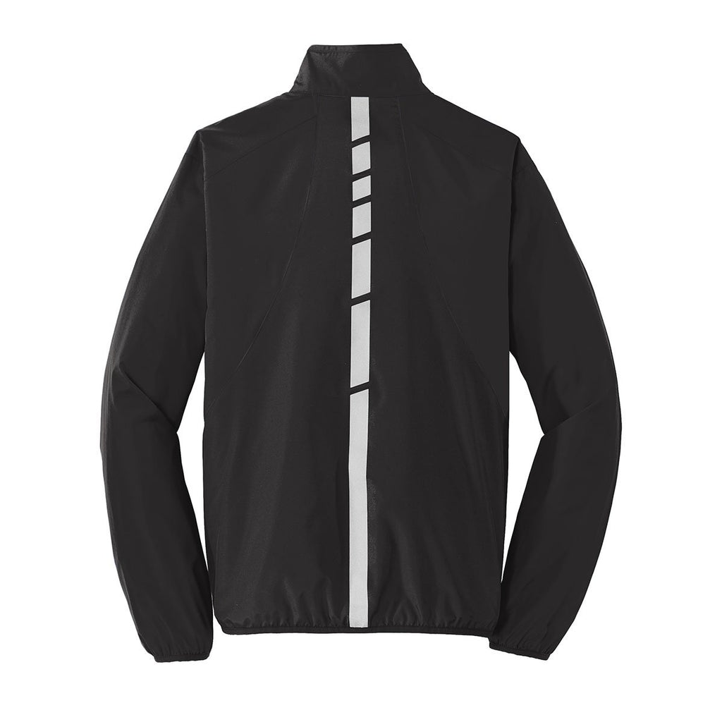 Port Authority Men's Black Zephyr Reflective Hit Full-Zip Jacket