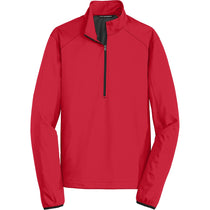 Port Authority Men's Rich Red Active 1/2-Zip Soft Shell Jacket