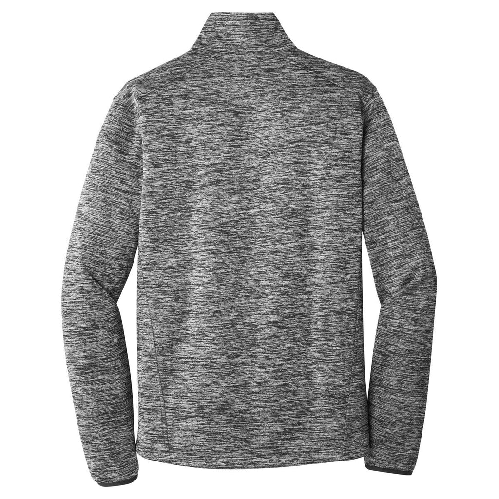 Sport-Tek Men's Black Posicharge Electric Heather Soft Shell Jacket