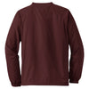 Sport-Tek Men's Maroon V-Neck Raglan Wind Shirt