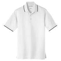 Port Authority Men's White/Deep Black Dry Zone UV Micro-Mesh Tipped Polo