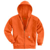 Carhartt Men's Orange Midweight Hooded Zip Front Sweatshirt