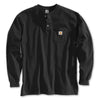 Carhartt Men's Tall Black Workwear Pocket L/S Henley