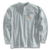 Carhartt Men's Heather Gray Workwear Pocket L/S Henley