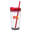 ETS Red Pint2Go Glass Tumbler 16 oz