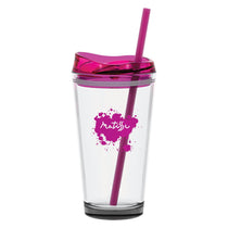 ETS Fuchsia Pint2Go Glass Tumbler 16 oz