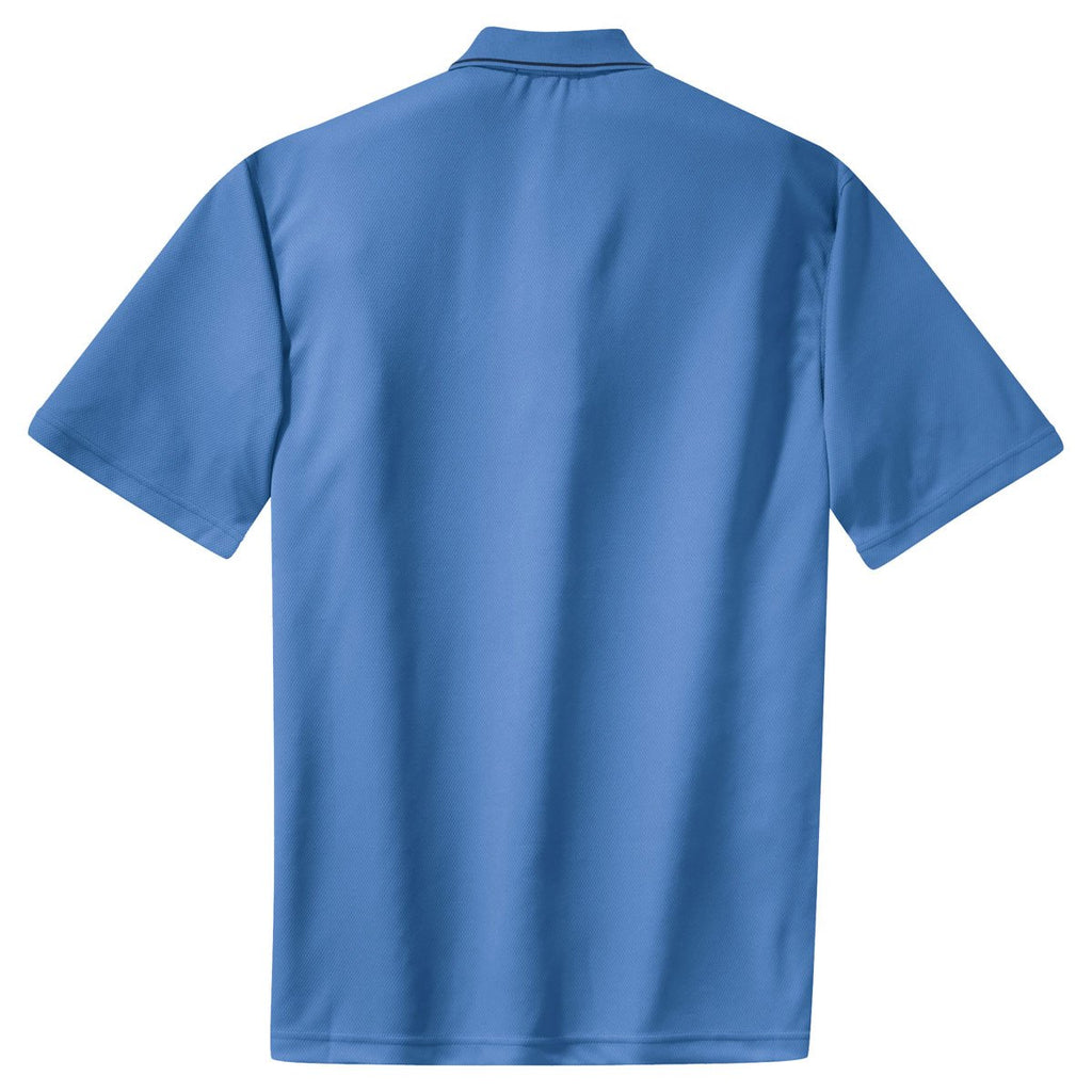 Sport-Tek Men's Blueberry/Navy Dri-Mesh Polo with Tipped Collar and Piping