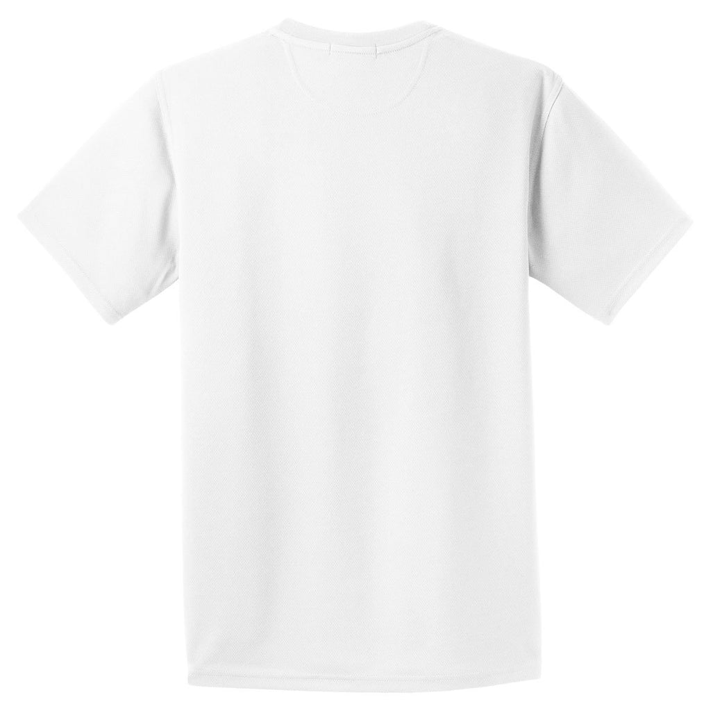 Sport-Tek Men's White Dri-Mesh Short Sleeve T-Shirt