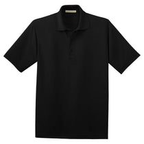 Port Authority Men's Black Poly-Bamboo Charcoal Blend Pique Polo