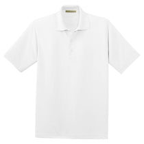 Port Authority Men's White Poly-Bamboo Charcoal Blend Pique Polo