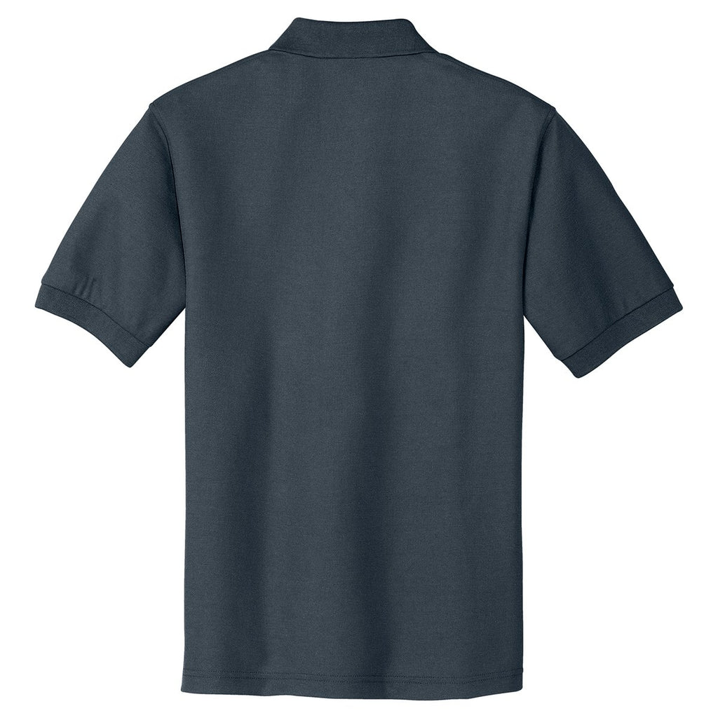 Port Authority Men's Steel Grey 65/35 Knit Polo