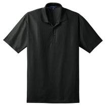 Port Authority Men's Black Performance Vertical Pique Polo