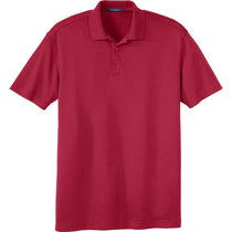 Port Authority Men's Rich Red Silk Touch Interlock Performance Polo